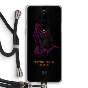 Praying For My Haters: OnePlus 8 Transparant Hoesje met koord