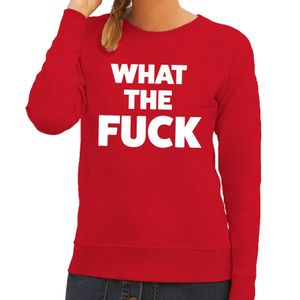 What the Fuck tekst sweater rood voor dames