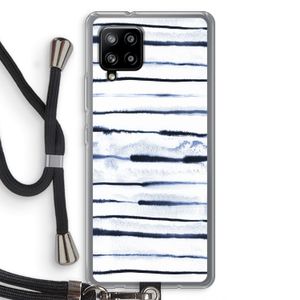 Ink Stripes: Samsung Galaxy A42 5G Transparant Hoesje met koord
