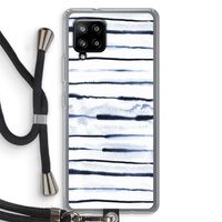 Ink Stripes: Samsung Galaxy A42 5G Transparant Hoesje met koord