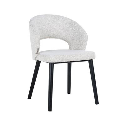 Richmond Eetkamerstoel 'Savoy' Bouclé, kleur Wit