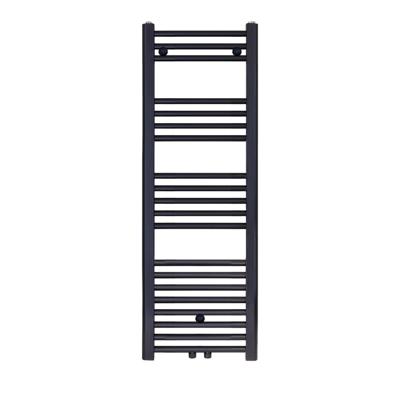 Handdoekradiator Belrad | 120x40 cm | CV radiator | Midden aansluiting | 458 watt | Zwart mat geborsteld