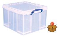 Really Useful Box 42 liter, transparant, per stuk verpakt in karton - thumbnail