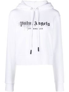 Palm Angels hoodie à logo imprimé - Blanc