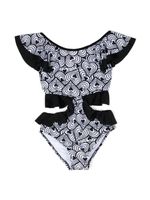 Nessi Byrd Kids maillot de bain à détail de découpe - Noir