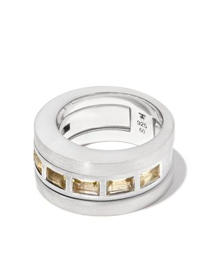 Tom Wood bague Double Arch à quartz - Argent