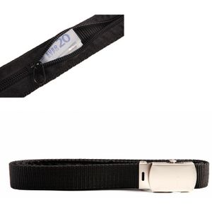 Money belt/anti-diefstal canvas riem met opbergvak   -