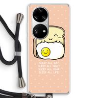 Sleep All Day: Huawei P50 Pro Transparant Hoesje met koord