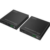 Digitus DS-55350 HDMI-extender HDMI, HDMI-ingang, HDMI-uitgang, SFP, Aansluiting voor netvoeding, RS232, Micro-USB, Hoofdtelefoon (3.5 mm jackplug) Via