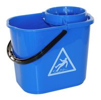 Mopemmer met uitwringkorf 12 liter blauw Mopemmer met uitwringkorf 12 liter blauw