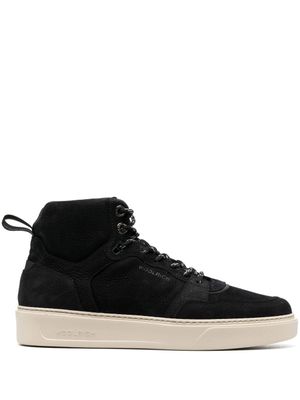 Woolrich baskets en daim - Noir