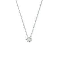Ketting Halo witgoud-zirconia wit 0,5 mm 42-45 cm