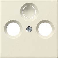 Gira rijg cai wandcontactdoos GEDU10 met inzetplaat creme glanzend 940106001 + 086901