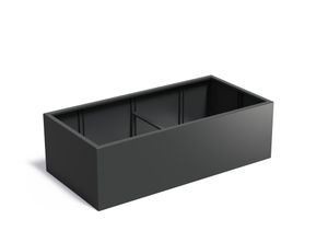 Aluminium plantenbak CARREZ zonder bodem 200x100x60cm.