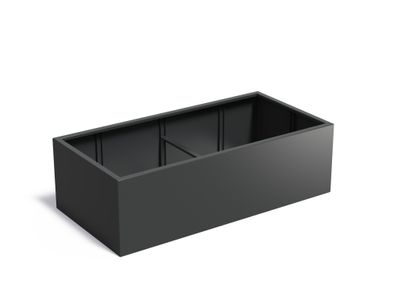 Aluminium plantenbak CARREZ zonder bodem 200x100x60cm.