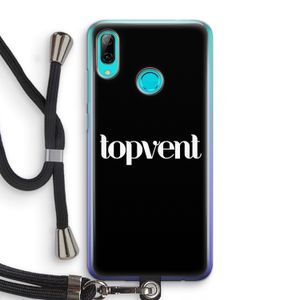 Topvent Zwart: Huawei P Smart (2019) Transparant Hoesje met koord