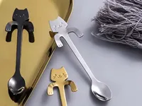 6 Theelepels Hangende Kat