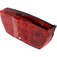 Achterlicht - verstelbaar - rode LED - reflector - IPX3 - 93 x 41 x 23,5 mm - inclusief batterijen