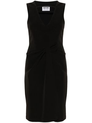 MOSCHINO JEANS robe froncée à col v - Noir