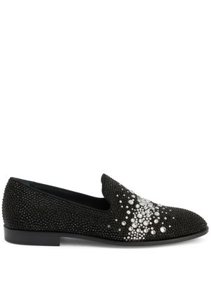 Giuseppe Zanotti mocassins Marthinique à ornements strassés - Noir