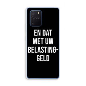 Belastinggeld - Zwart: Samsung Galaxy Note 10 Lite Transparant Hoesje