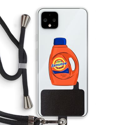 Ultra Sensitive: Pixel 4 XL Transparant Hoesje met koord