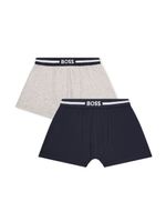 BOSS Kidswear lot de deux boxers à bande logo en coton mélangé (lot de deux) - Bleu - thumbnail