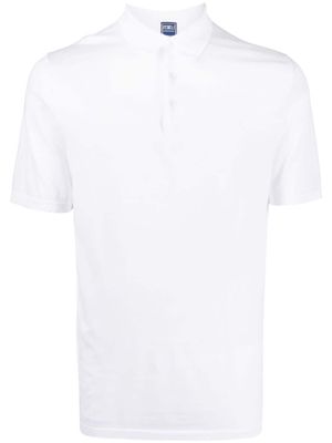 Fedeli polo en coton à manches courtes - Blanc