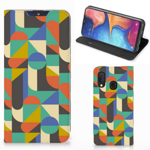 Samsung Galaxy A20e Hoesje met Magneet Funky Retro