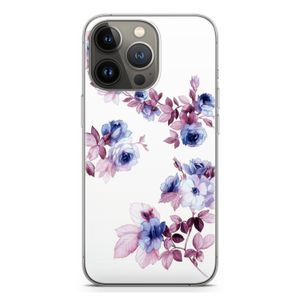 Waterverf bloemen: iPhone 13 Pro Transparant Hoesje