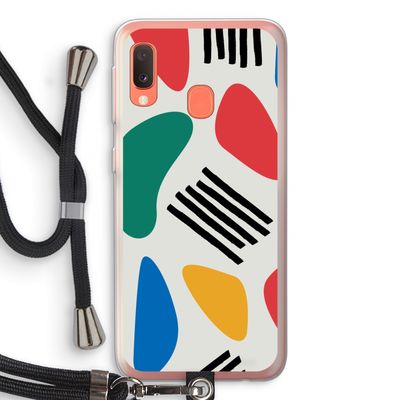 Illustratieve pop 1: Samsung Galaxy A20e Transparant Hoesje met koord