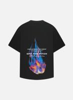 Off The Pitch Burning Flower T-Shirt Heren Zwart - Maat L - Kleur: Zwart | Soccerfanshop