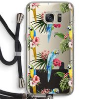 Kleurrijke papegaaien: Samsung Galaxy S7 Transparant Hoesje met koord