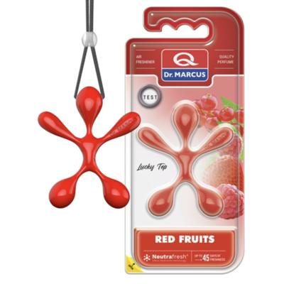 Auto luchtverfrisser Dr Marcus Lucky Top Rode Vruchten Plastic Hanger (12 Stuks)