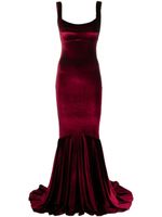 Atu Body Couture robe en velours à coupe longue - Rouge - thumbnail