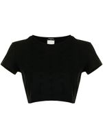 CHANEL Pre-Owned t-shirt crop à logo brodé - Noir - thumbnail