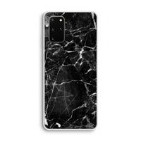 Zwart Marmer 2: Samsung Galaxy S20 Plus Transparant Hoesje