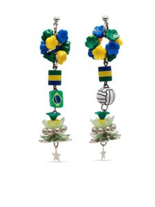 Amir Slama boucles d'oreilles pendantes Brazil - Multicolore