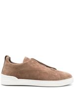 Zegna baskets en daim - Tons neutres
