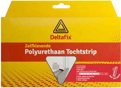 Tochtstrip p.u.schuim wit 6x9x9 - Deltafix