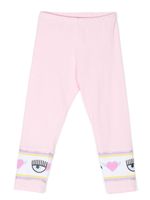 Chiara Ferragni Kids legging à logo imprimé - Rose - thumbnail