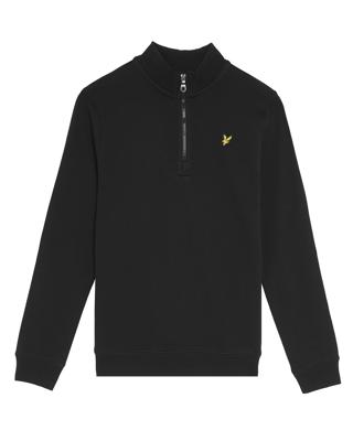 Lyle & Scott winter sweater jongens - zwart - 1/4 rits