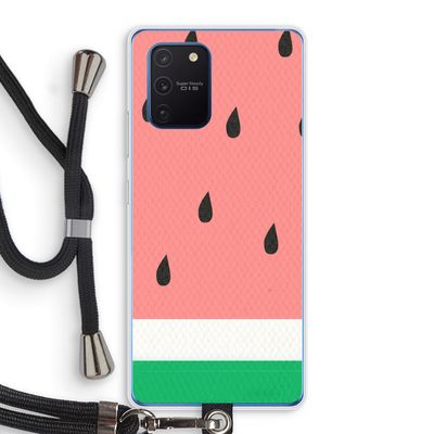 Watermeloen: Samsung Galaxy Note 10 Lite Transparant Hoesje met koord