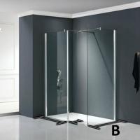 Douchewand deel B 140x200cm muurprofiel Nano antikalk coating