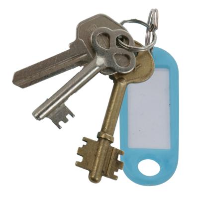 Gekleurde sleutelhangers - sleutel labels - 10x stuks - Sleutelhanger met etiket / label