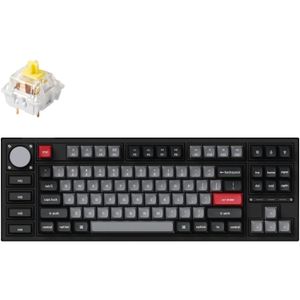 Keychron Q3 Pro-M4 toetsenbord RGB leds, 80% (TKL), KSA double-shot PBT, hot swap, Bluetooth 5.1, Knob