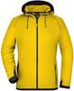 James & Nicholson JN570 Ladies´ Hooded Fleece - Yellow/Carbon - M