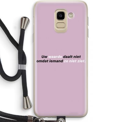uw waarde daalt niet: Samsung Galaxy J6 (2018) Transparant Hoesje met koord
