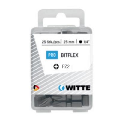 Witte pozidriv bit Bitflex [25x] - 1/4&apos;&apos; - PZ 2 - 25 mm