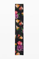 Lange sjaal bloemen - BLACK - U